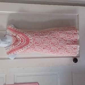 Bohemian Lace Overlay Mini Dress